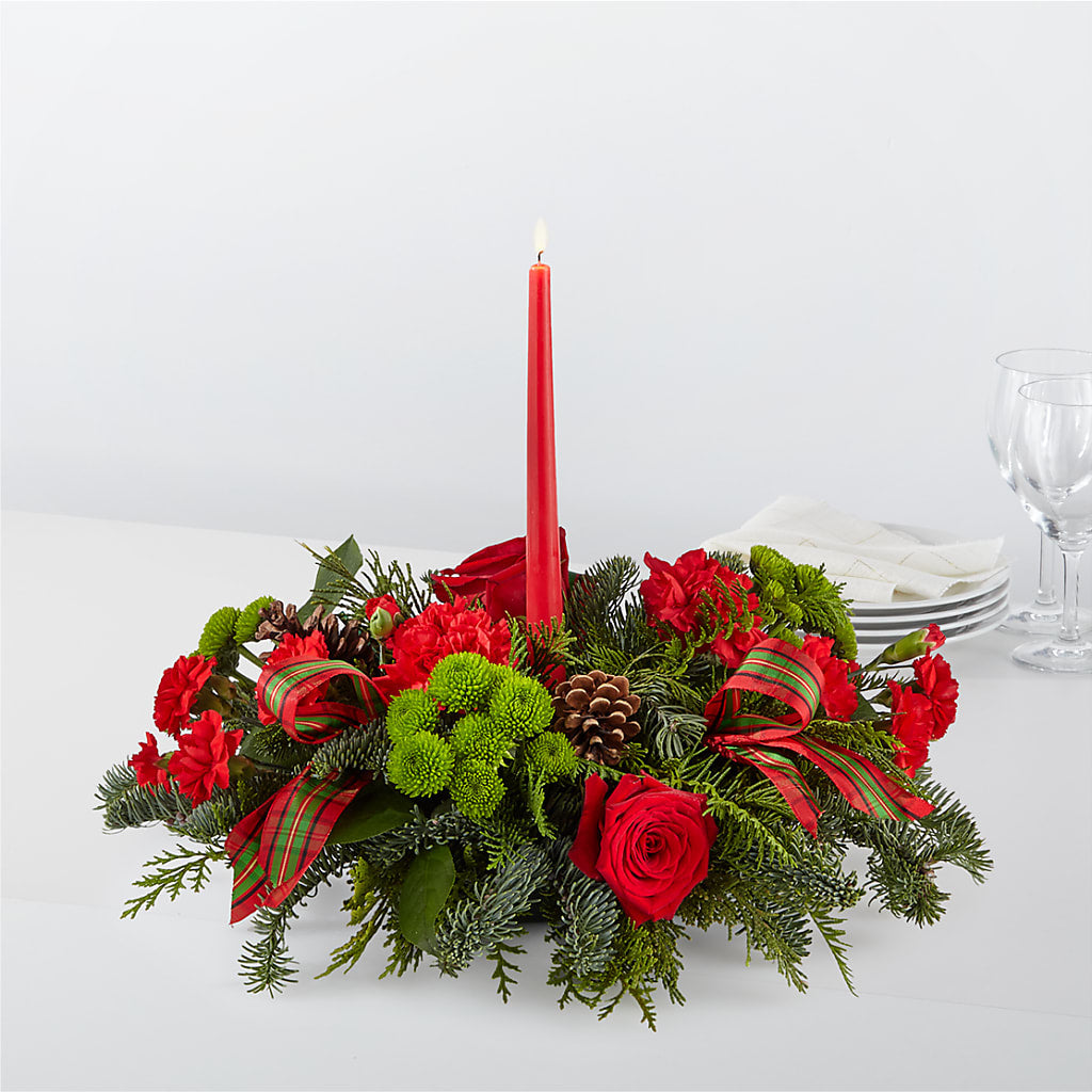 By the Candlelight Centerpiece – Forsberg Flowers Of Marquette Llc, Marquette MI