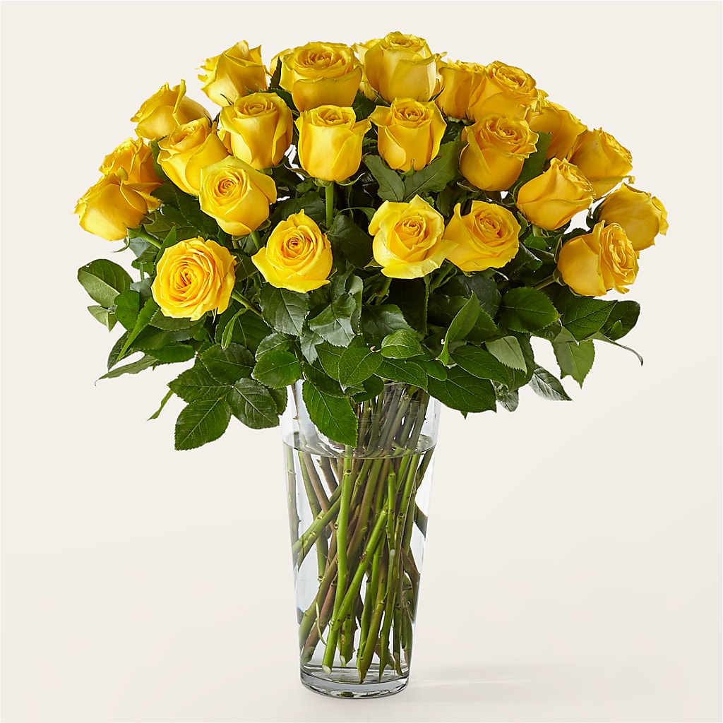 Long Stem Yellow Rose Bouquet – Forsberg Flowers Of Marquette Llc, Marquette MI