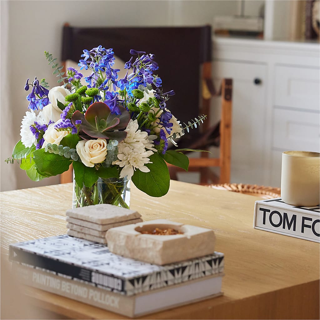 Cerulean Waves Bouquet – Forsberg Flowers Of Marquette Llc, Marquette MI