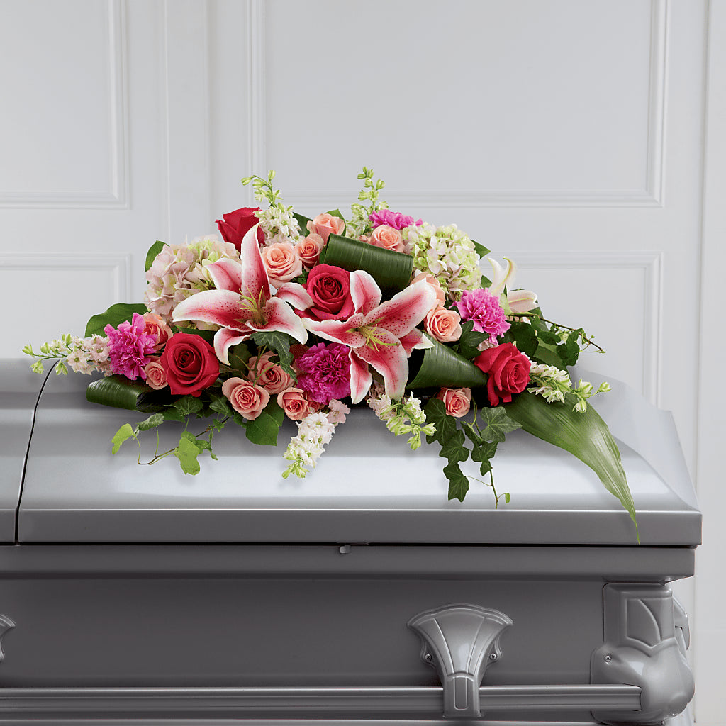 Splendid Grace Casket Spray – Forsberg Flowers Of Marquette Llc, Marquette MI