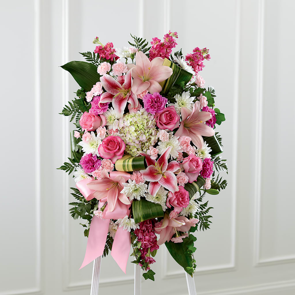 Comforting Standing Spray – Forsberg Flowers Of Marquette Llc, Marquette MI