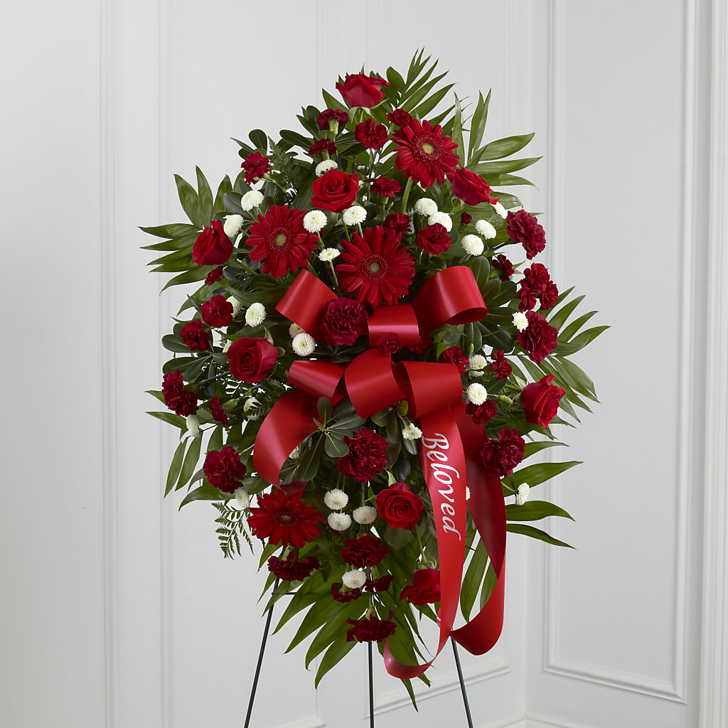Treasured Memories Standing Spray – Forsberg Flowers Of Marquette Llc, Marquette MI