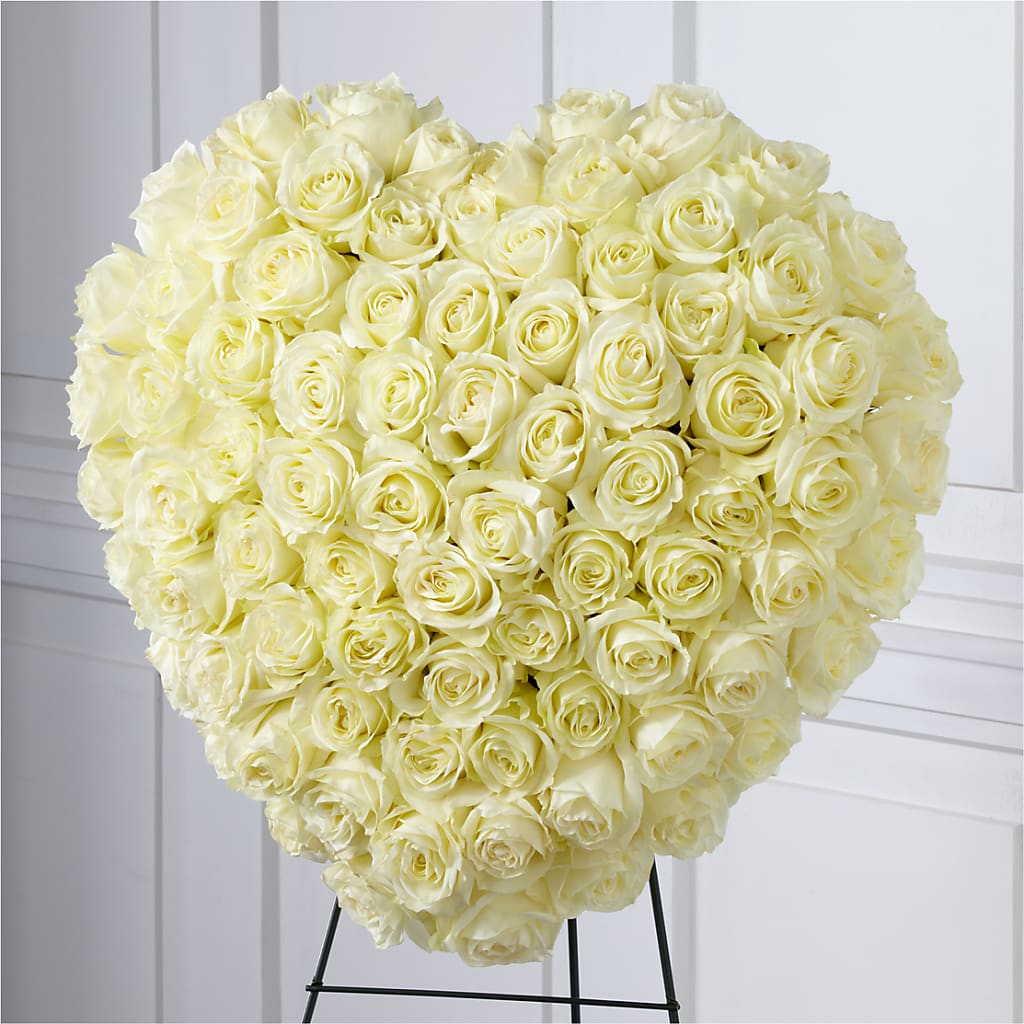 Elegant Remembrance Standing Heart – Forsberg Flowers Of Marquette Llc, Marquette MI