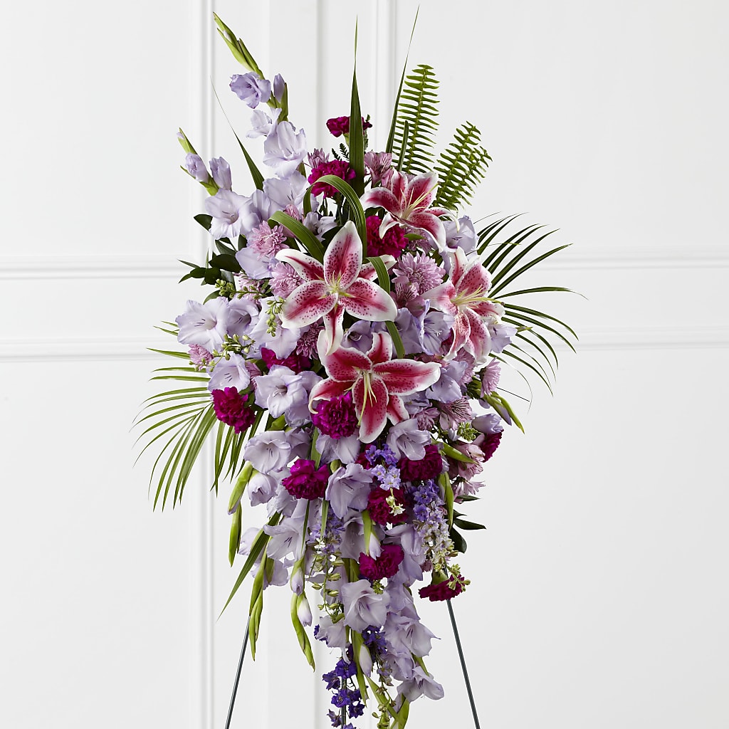 Tender Touch Standing Spray – Forsberg Flowers Of Marquette Llc, Marquette MI