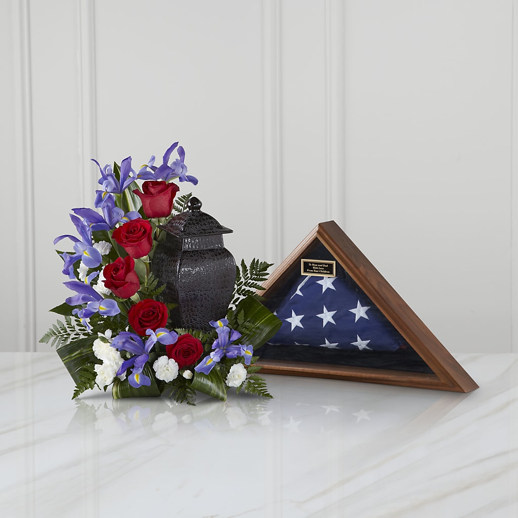 Patriotic Tribute Arrangement – Forsberg Flowers Of Marquette Llc, Marquette MI
