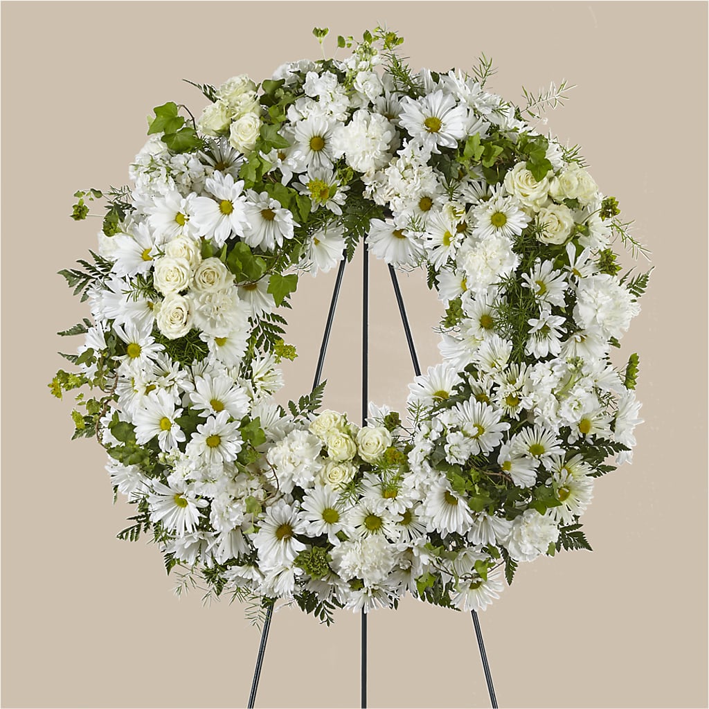 Faithful Wishes Wreath – Forsberg Flowers Of Marquette Llc, Marquette MI