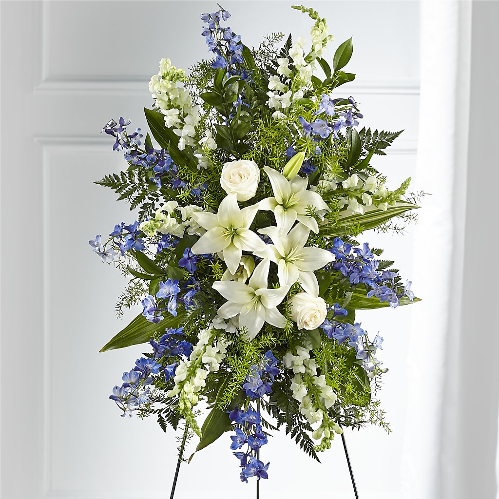 Faithful Friend Standing Spray – Forsberg Flowers Of Marquette Llc, Marquette MI