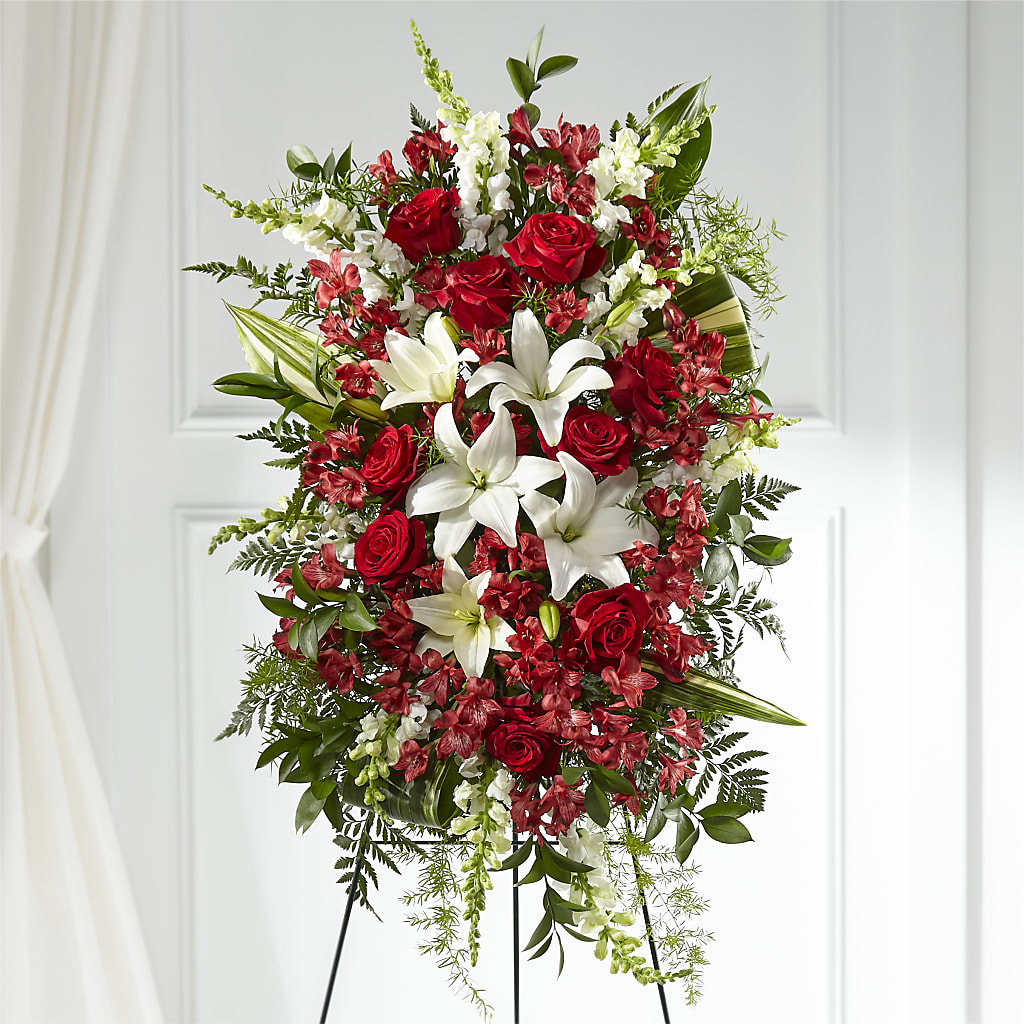 Everlasting Memory Standing Spray – Forsberg Flowers Of Marquette Llc, Marquette MI