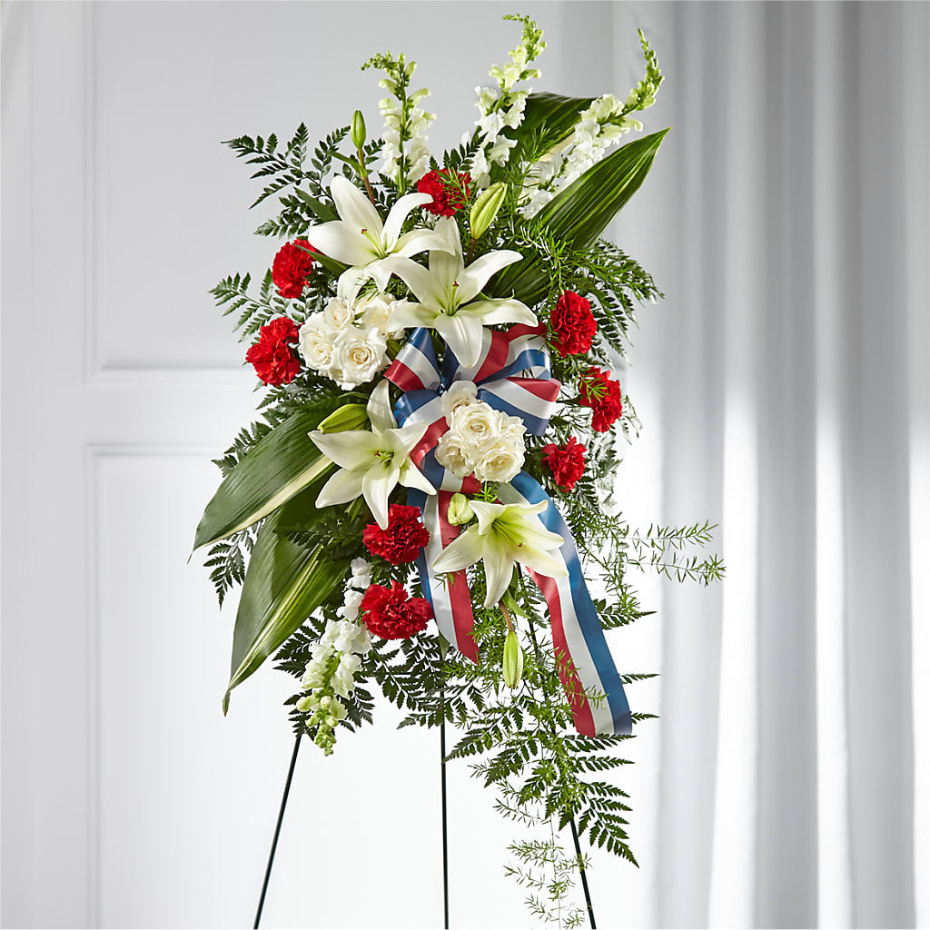 Stars of Life Standing Spray – Forsberg Flowers Of Marquette Llc, Marquette MI