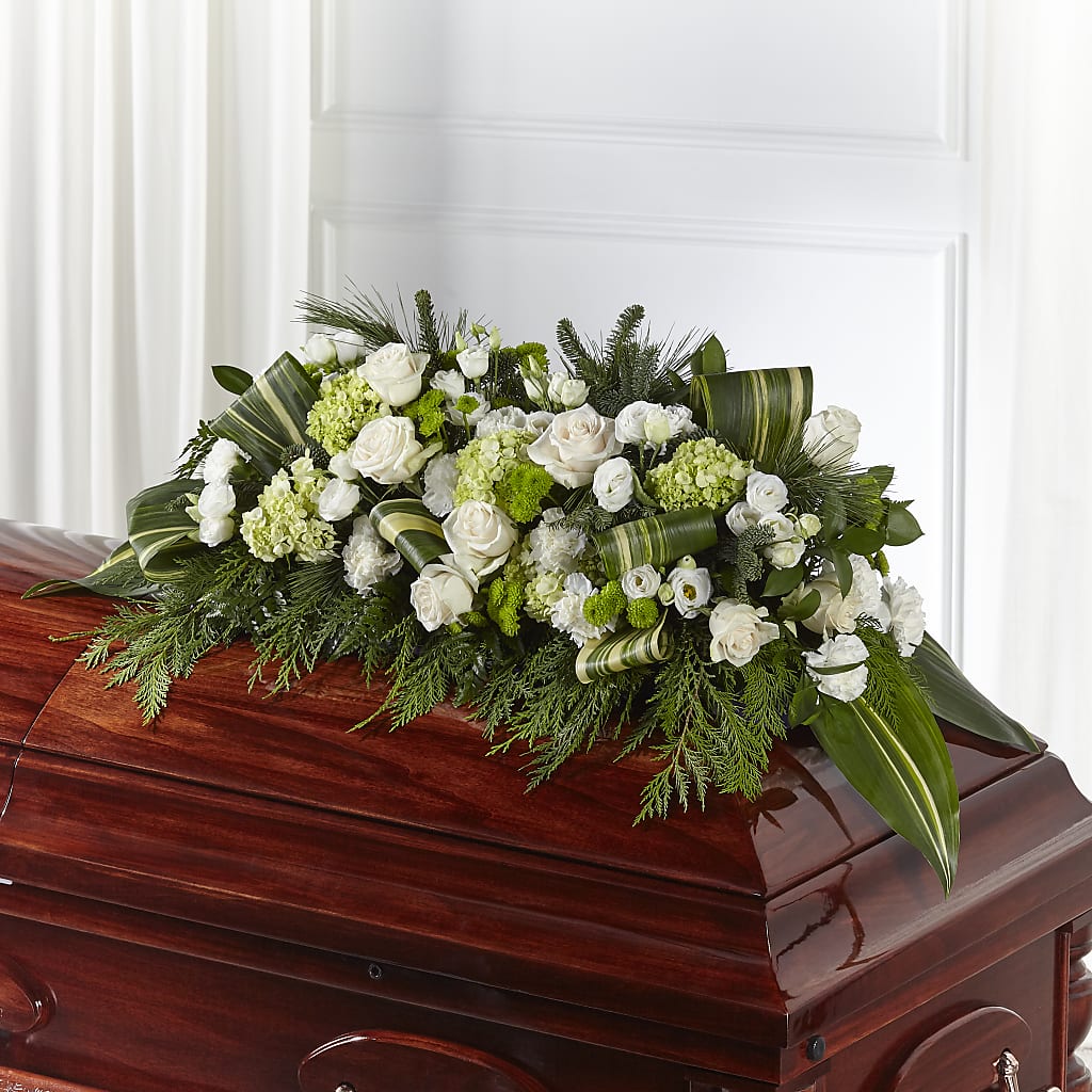 Hopeful Gesture Casket Spray – Forsberg Flowers Of Marquette Llc, Marquette MI