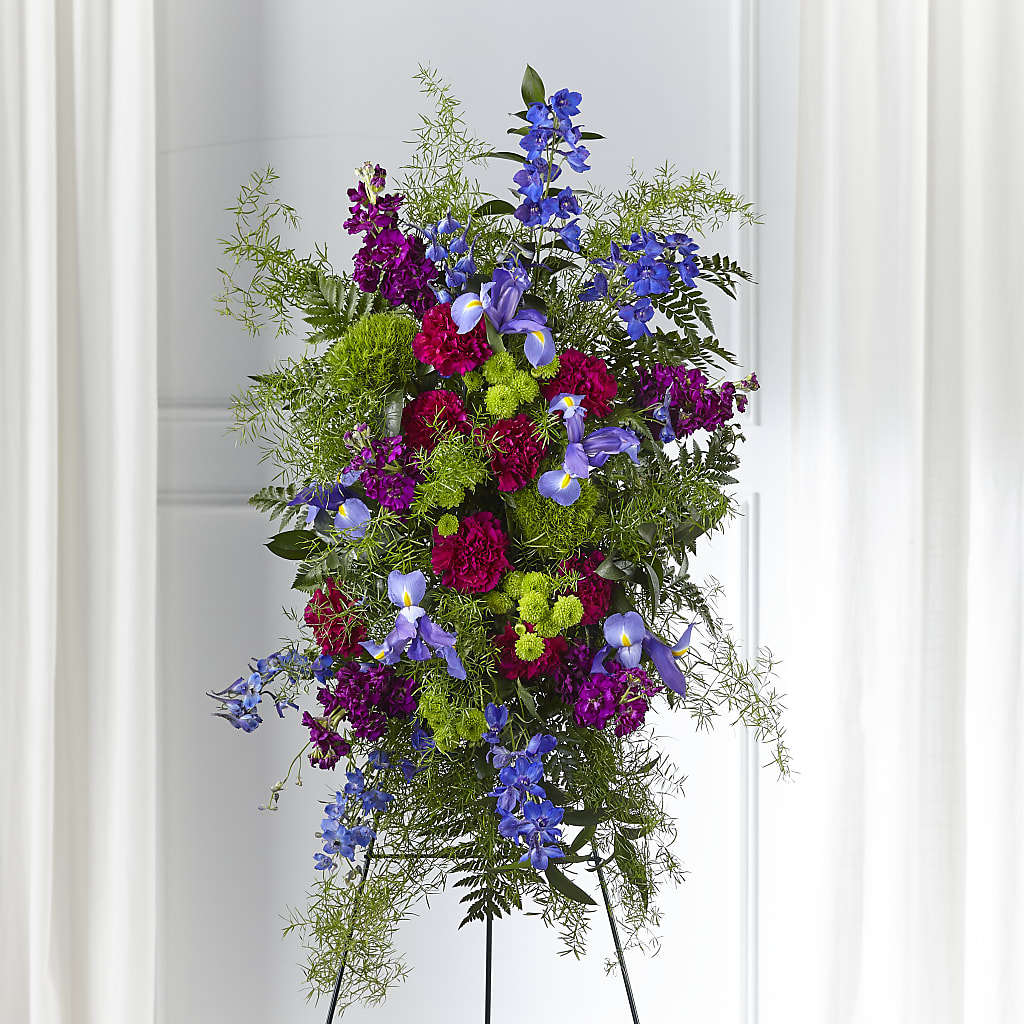 Heavenly Skies Standing Spray – Forsberg Flowers Of Marquette Llc, Marquette MI