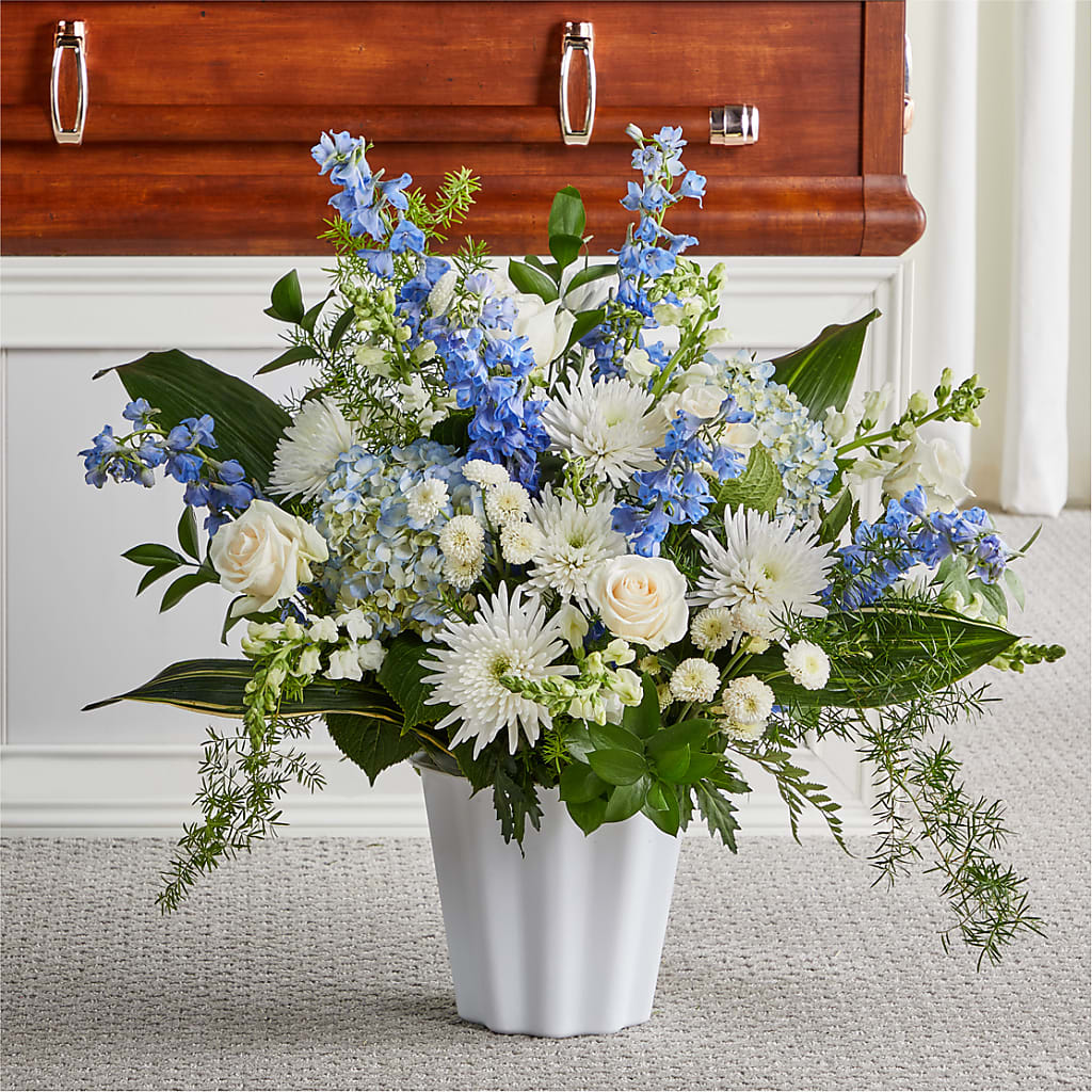 Everlasting Memories Floor Basket – Forsberg Flowers Of Marquette Llc, Marquette MI