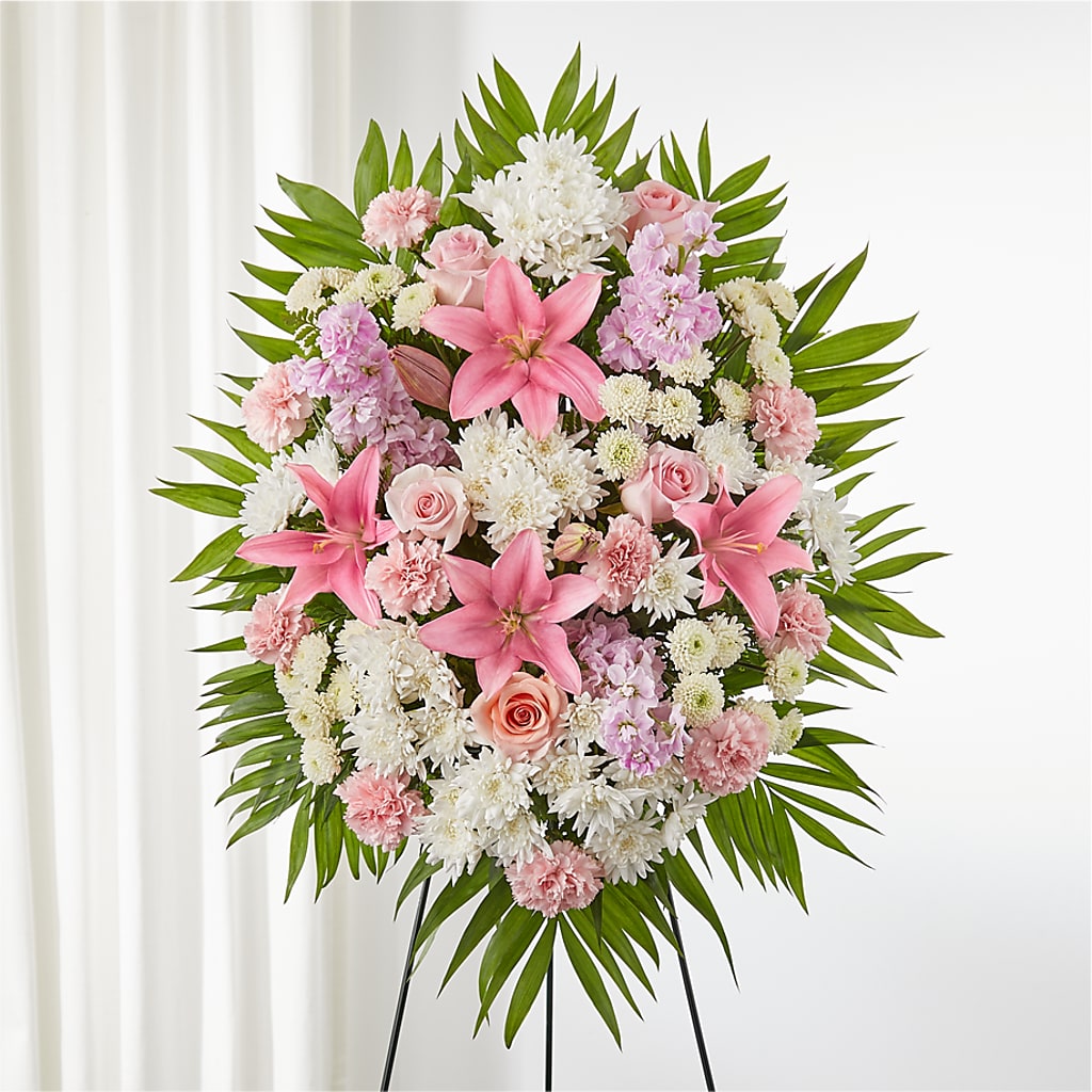 Offering Solace Standing Spray – Forsberg Flowers Of Marquette Llc, Marquette MI
