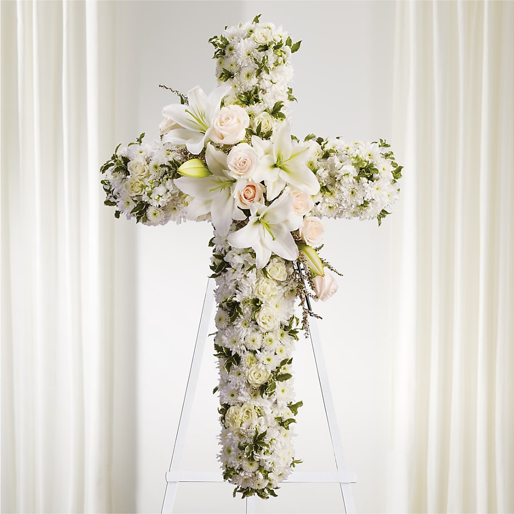 Spiritual Guidance Standing Spray – Forsberg Flowers Of Marquette Llc, Marquette MI