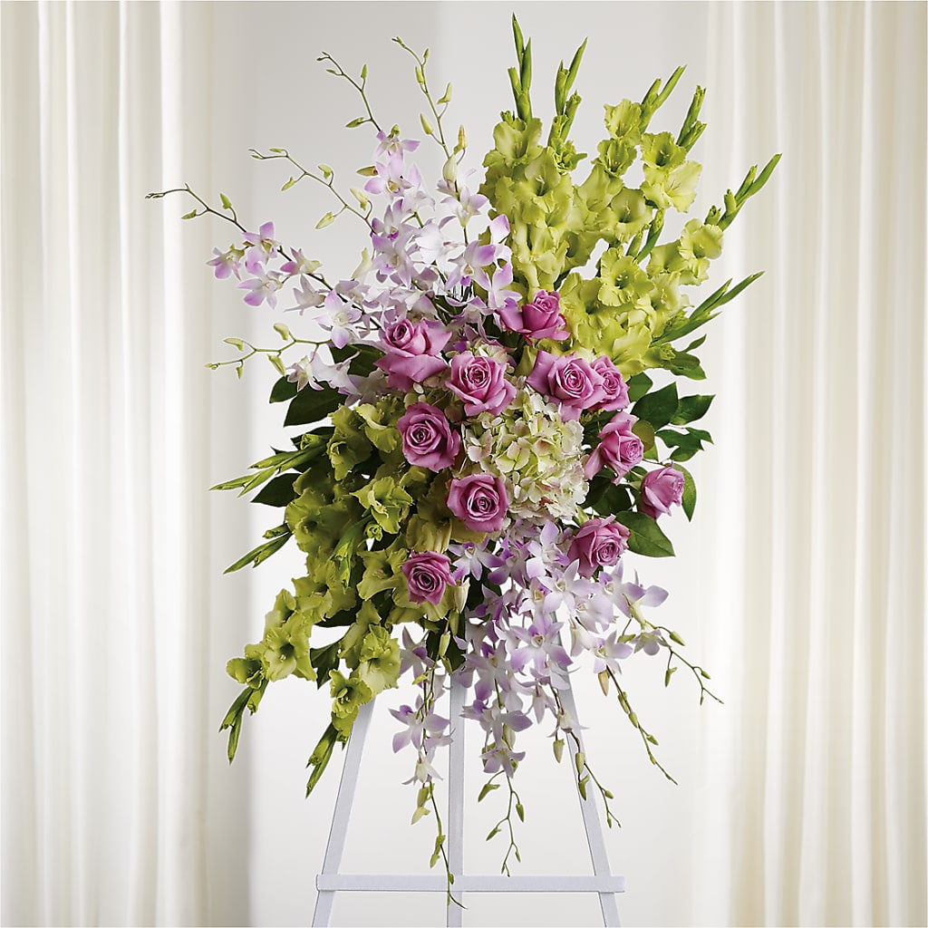 Lasting Legacy Standing Spray – Forsberg Flowers Of Marquette Llc, Marquette MI