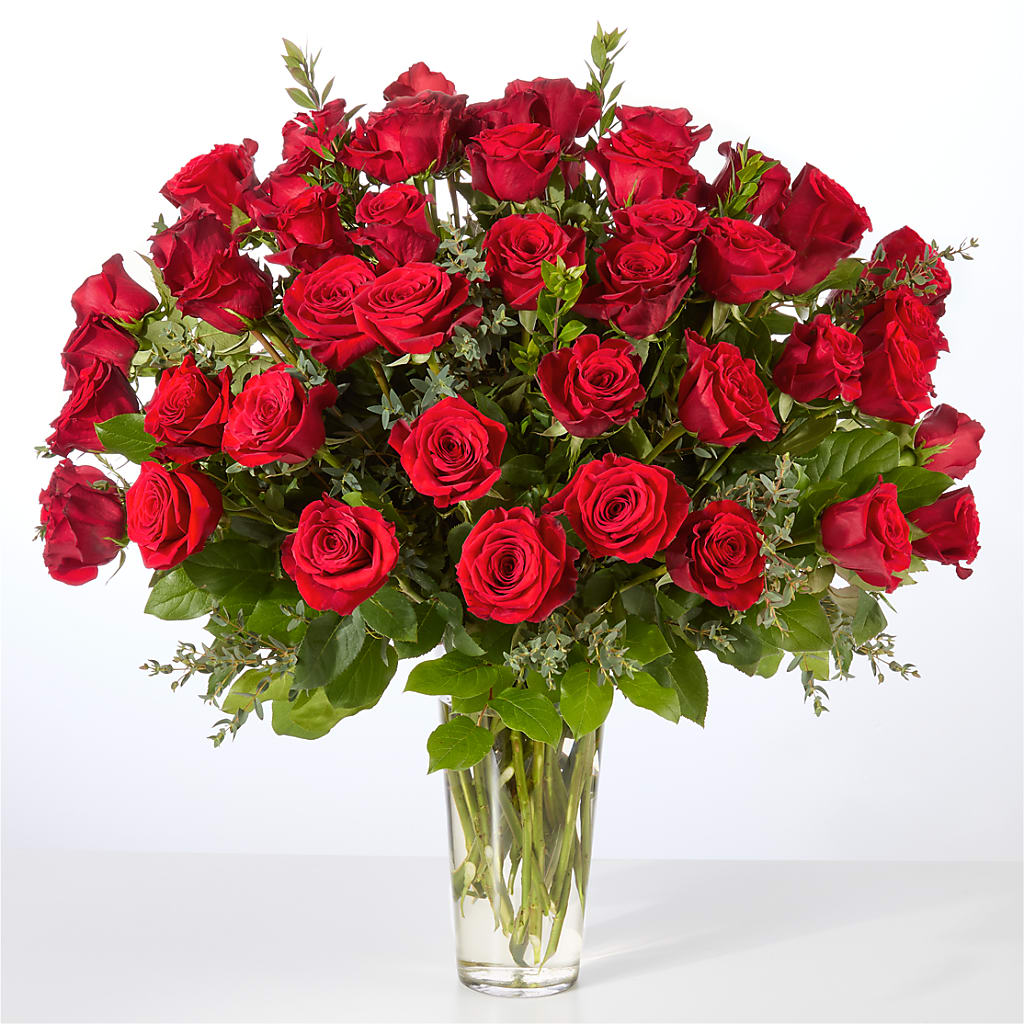 Forever Yours Fifty Stem Red Rose Bouquet – Forsberg Flowers Of Marquette Llc, Marquette MI