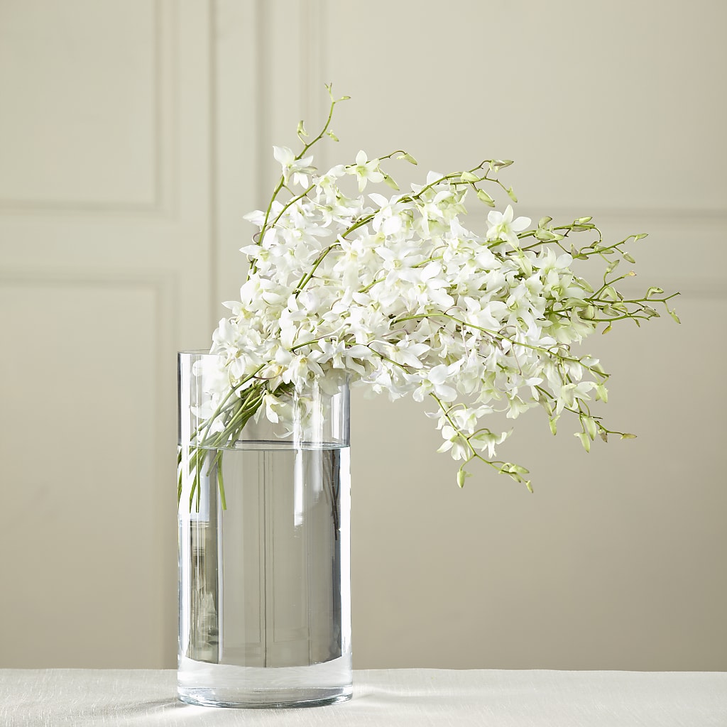 White Dendrobium Bouquet – Forsberg Flowers Of Marquette Llc, Marquette MI