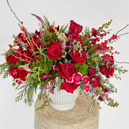 Big Red Bow Bouquet –  Forsberg Flowers Of Marquette Llc, Marquette MI