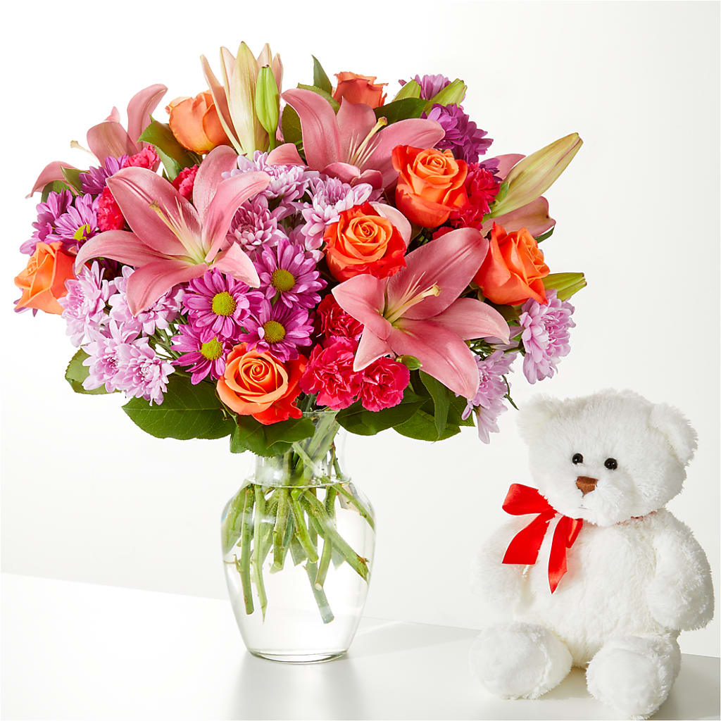 One and Only Bouquet and Bear Bundle –  Forsberg Flowers Of Marquette Llc, Marquette MI