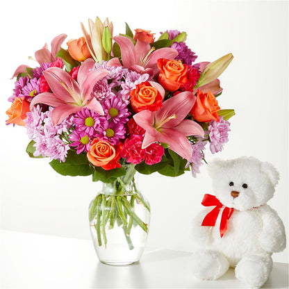 One and Only Bouquet and Bear Bundle –  Forsberg Flowers Of Marquette Llc, Marquette MI