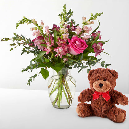 Happily Ever After Bouquet & Bear Set –  Forsberg Flowers Of Marquette Llc, Marquette MI