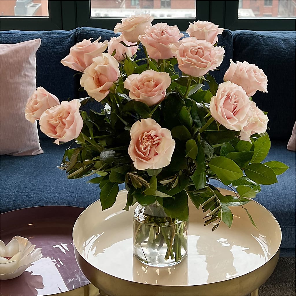 Long Stem Pink Rose Bouquet –  Forsberg Flowers Of Marquette Llc, Marquette MI