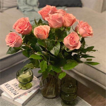 Long Stem Pink Rose Bouquet –  Forsberg Flowers Of Marquette Llc, Marquette MI