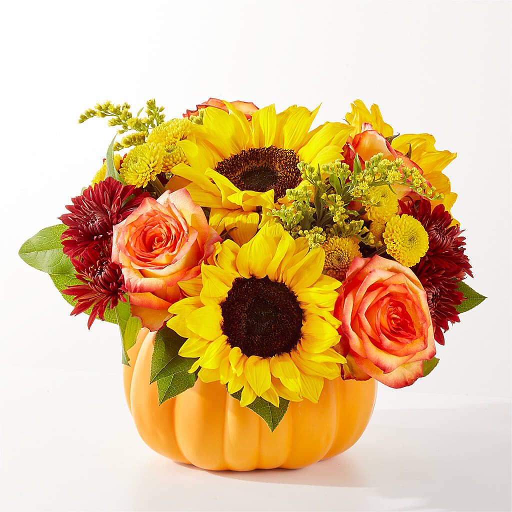 Golden Gourd Pumpkin Bouquet –  Forsberg Flowers Of Marquette Llc, Marquette MI