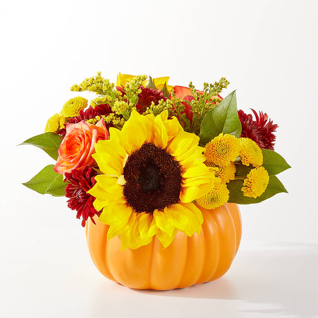 Golden Gourd Pumpkin Bouquet –  Forsberg Flowers Of Marquette Llc, Marquette MI
