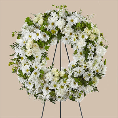 Faithful Wishes Wreath –  Forsberg Flowers Of Marquette Llc, Marquette MI