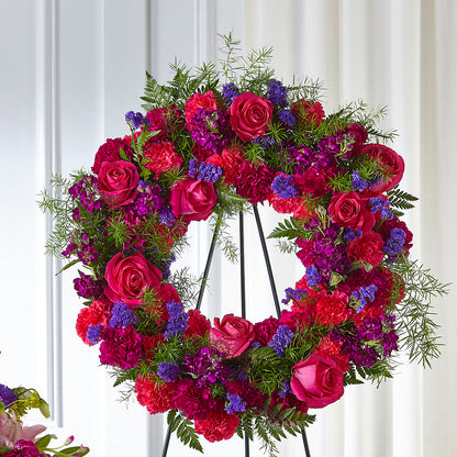 Calming Colors Wreath –  Forsberg Flowers Of Marquette Llc, Marquette MI