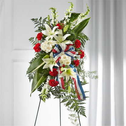 Stars of Life Standing Spray –  Forsberg Flowers Of Marquette Llc, Marquette MI