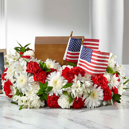 Spirit of Patriotism Cremation Adornment –  Forsberg Flowers Of Marquette Llc, Marquette MI