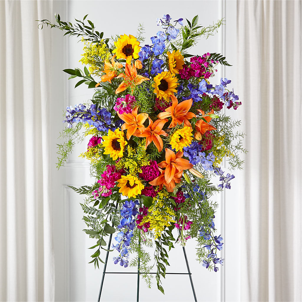 Sunlit Memories Standing Spray (Standard) –  Forsberg Flowers Of Marquette Llc, Marquette MI