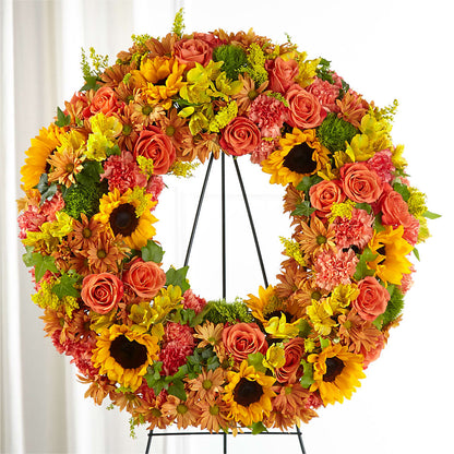 Autumnal Memories Wreath (Standard) –  Forsberg Flowers Of Marquette Llc, Marquette MI