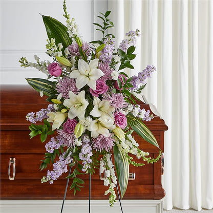 Grateful Hearts Standing Spray –  Forsberg Flowers Of Marquette Llc, Marquette MI