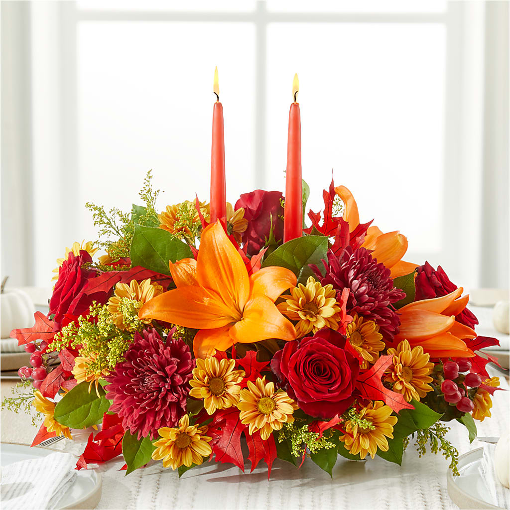 Autumn's Embrace Centerpiece –  Forsberg Flowers Of Marquette Llc, Marquette MI