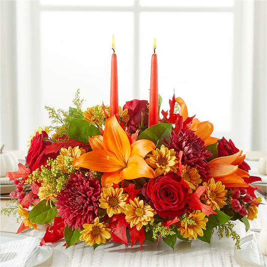 Autumn's Embrace Centerpiece –  Forsberg Flowers Of Marquette Llc, Marquette MI