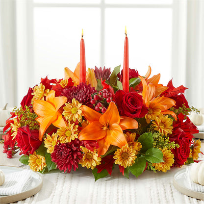 Autumn's Embrace Centerpiece –  Forsberg Flowers Of Marquette Llc, Marquette MI