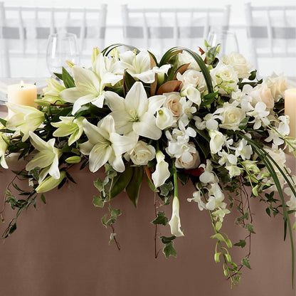 White Linen Arrangement –  Forsberg Flowers Of Marquette Llc, Marquette MI