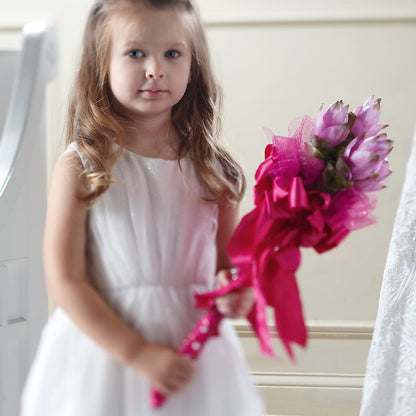 Sparkle Pink Flower Girl Bouquet –  Forsberg Flowers Of Marquette Llc, Marquette MI