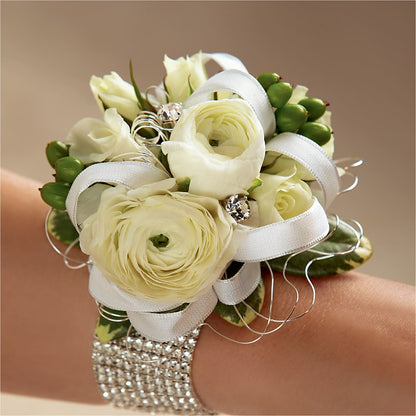 White Wedding Corsage –  Forsberg Flowers Of Marquette Llc, Marquette MI